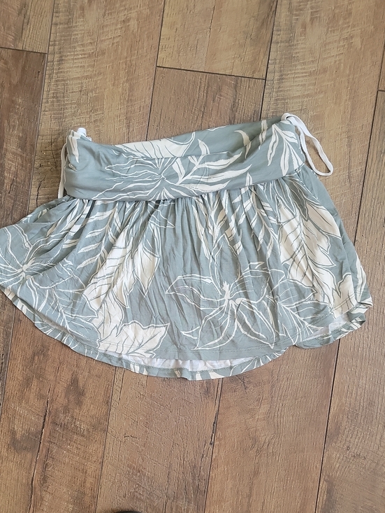 Ocean Drive Dresses & Skirts - Ocean Drive Sage Blue Floral Skater Mini Skort